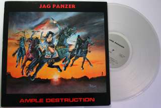JAG PANZER Ample Destruction MEGA RARE CLEAR VINYL LP TEST PRESSING 