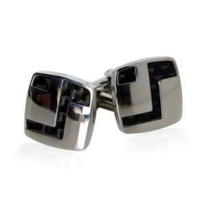   Fiber Stainless Steel Cufflinks with Artistic Design by Cuff Daddy