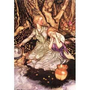   Arthur Rackham   24 x 36 inches   Goblin Market. Down the glen tramp