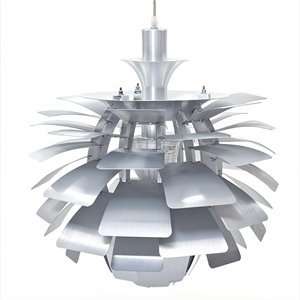  19 Artichoke Style Chandelier Modern Lamp in Silver