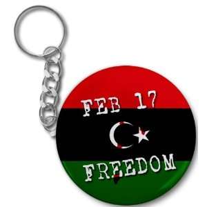 Creative Clam Freedom For Libya February 17 Politics 2.25 Button Style 