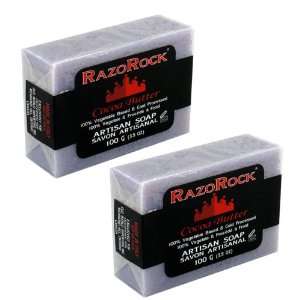  RazoRock Cocoa Butter Artisan Bar Soap 100g   2 Pack 