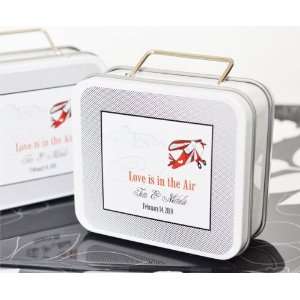 Wedding Favors Love is in the Air Personalized Suitcase Tins (Set of 