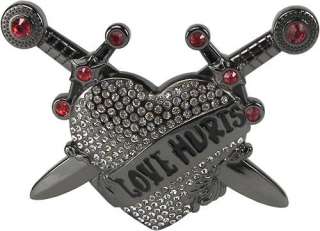 Belt Buckle Gift For Valentines Day Heart Love Rose  