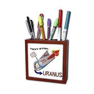 McDowell Graphics Funny Scifi   Uranus   Tile Pen Holders 5 inch 