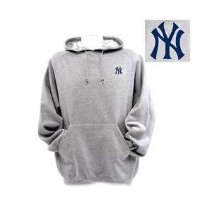 New York Yankees Goalie Hooded Sweatshirt by Antigua Sport   Heather 