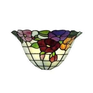  Dale Tiffany 7837/1LTW Peony Wall Sconce Light, White and 