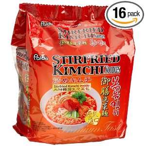 Paldo Stirfried Kimchi Noodles,5.29 Ounce Pouch (Pack of 16)