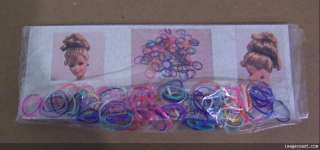 100 Doll Hair Styling Multi Colored (or all Black or Clear)Ponytail 
