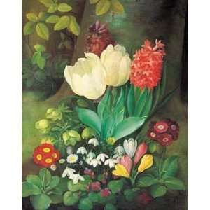  Tulips Hyacinth by Heyden. Size 27 inches width by 36.75 