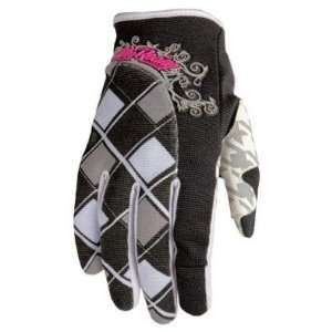 Fly Racing Girls Kinetic Gloves , Color Black, Size Sm, Size Segment 
