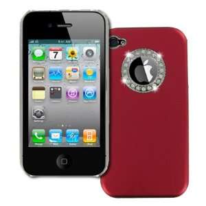   Hard Case Cover (Red Cubic Zirconia) [EMPIRE Packaging] Cell Phones