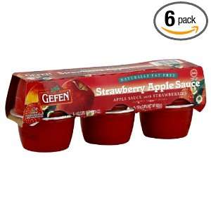   Strawberry Fruit & Sauce (4 Ounce), Passover, 6 Count Cups (Pack of 6