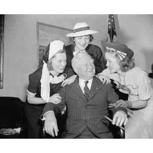  1938 photo Vice president greets southern beauties 