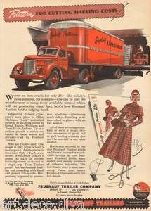 1940s vintage FRUEHAUF Trucking TRAILER Simplicity Sewing DRESS 
