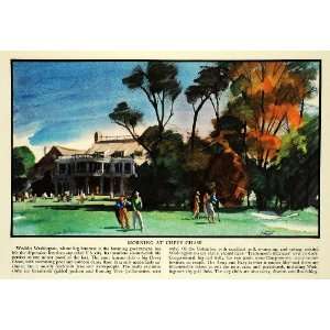 1934 Print Chevy Chase Country Club Washington DC Landscape Park Hobby 