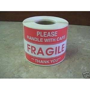    1000 2x3 Fragile Handle with Care Shipping Labels