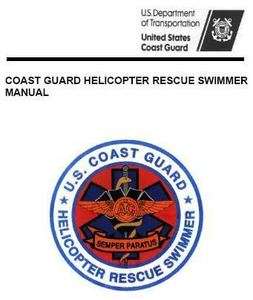 USCG COAST GUARD Helicopter RESCUE SWIMMER Manual CD  
