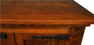   FRENCH RENAISSANCE CARVED OAK SERVER SIDEBOARD BUFFET CLAW FEET  