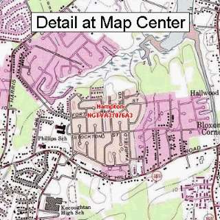  USGS Topographic Quadrangle Map   Hampton, Virginia 