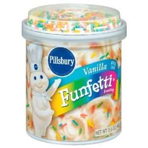 Pillsbury Vanilla Funfetti Frosting Mix 15.6 oz (Pack of 8)  