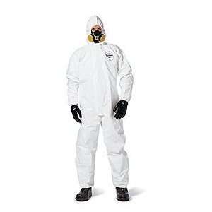   Tychem SL122B Coveralls   Attached Hoot & Boots, Elastic Wrists, Case