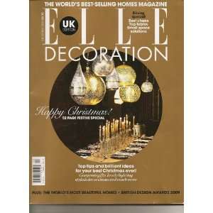  Elle Decoration Magazine (UK Edition, December 2009 