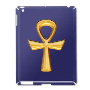 iPad 2 Case Royal Blue of Egyptian Gold Ankh