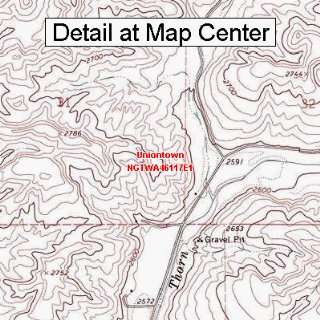   Topographic Quadrangle Map   Uniontown, Washington (Folded/Waterproof