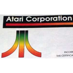  Dont Miss This One Atari Stock Certificate 1990 