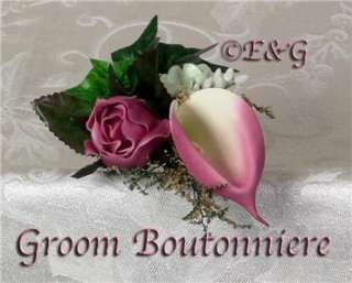 Love ANNA BELLE DEEP ROSE Wedding Bouquet Bouquets Bridal Corsage 