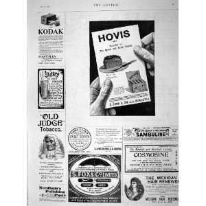 1894 Advertisment Hovis Kodak Judge Tobacco Cosmosine 