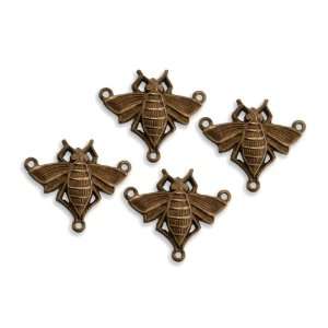   Natural Brass Co. 20x18mm Queen Bee Connector Qty4 