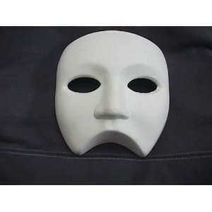  Ceramic bisque unpainted 3/4 mask 5.75h 5w Everything 