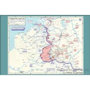  Battle of France Map   24x36 Poster 