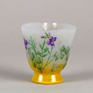 Stunning Daum Freres Glass Lilac Flower Vase  