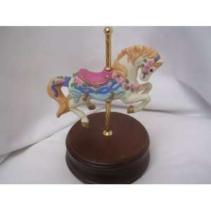 Carousel Horse Revolving Music Box 5 Collectible ; Unchained Melody