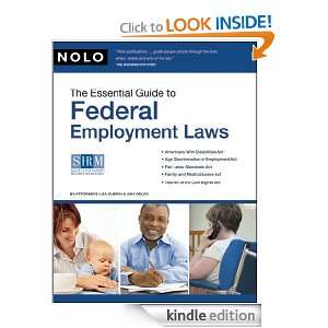 The Essential Guide to Federal Employment Laws Lisa Guerin J.D. Nolo 
