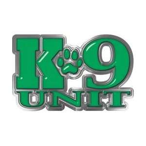 REFLECITVE K9 Unit with Dog Paw Law Enforcement Decal in Green   11.5 