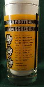University of Missouri Football Glass RARE 1984 Tumbler Mizzou Tigers 