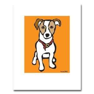   Jack Russell on Orange by Marc Tetro (11 x 14 inches)