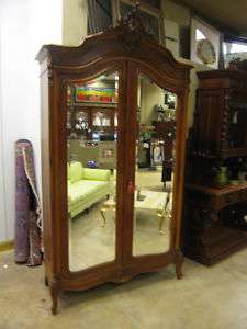 Large Antique 19th Century French Walnut Knockdown Armoire  