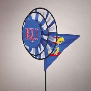   Kansas Jayhawks Yard Decoration  Windmill Spinner