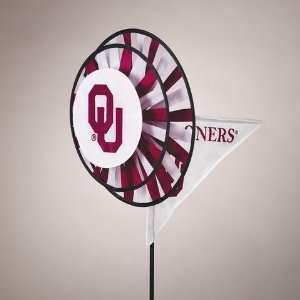   Oklahoma Sooners Yard Decoration  Windmill Spinner