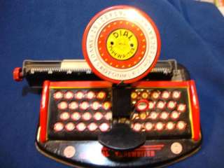 Marx Junior Dial Typewriter. 1940s ca. Remarkable toy retains 99% 