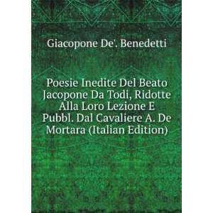   De Mortara (Italian Edition) Giacopone De. Benedetti Books