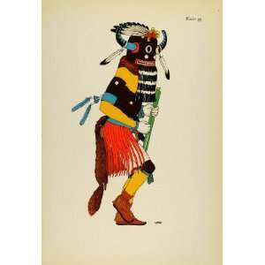  Tribal Costume Black Tungwup Flogging Kachina Hopi   Original