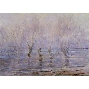   , painting name Flood at Giverny, by Monet Claude