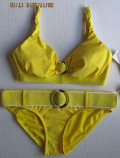 NWT JAG Bright Yellow Underwire Bikini Swim Bathing Suit D DD Cup 32 