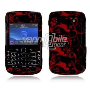  Red/Black Hard Design 2 Pc Faceplate Case for BlackBerry 